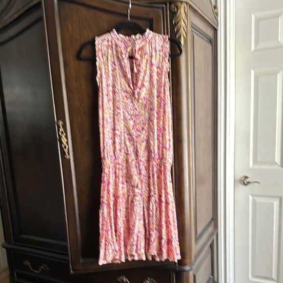 Sleeveless Pink Patterned Dress Poupette Barth  size l - Picture 1 of 13
